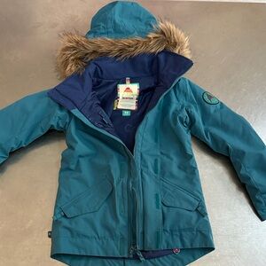 Burton kids ski/snowboarding jacket-Hooded with detachable Faux Fur Trim